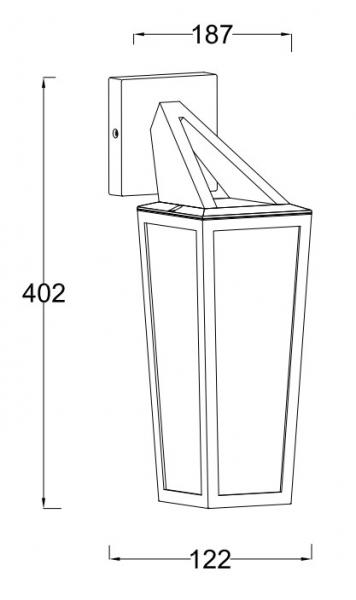 Lutec Tradition Pine udendørslampe til væg - Mat sort Lutec Tradition Pine udendørslampe til væg - Mat sort