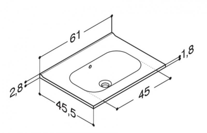 Dansani Kantate 60 m&oslash;belvask - Uden hanehul