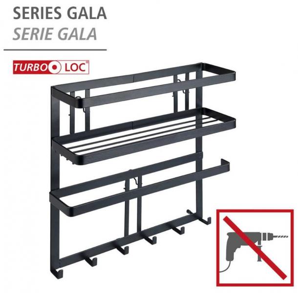 Wenko Gala multifunktionel k&oslash;kkenhylde t/v&aelig;g - Sort