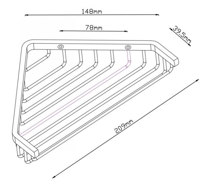 Lavabo Luna hj&oslash;rnehylde til bad - Bruneret messing