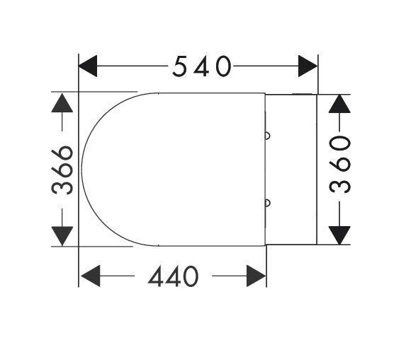 hansgrohe EluPura S rimless v&aelig;gh&aelig;ngt toilet inkl. s&aelig;de