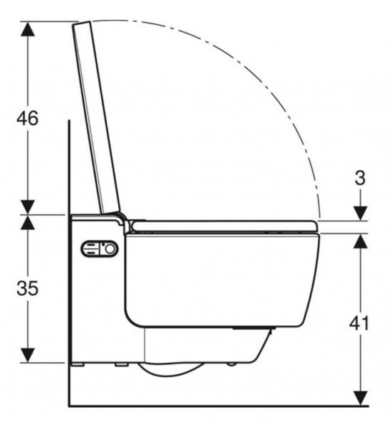 Geberit AquaClean Mera Classic v&aelig;gh&aelig;ngt bidettoilet - NY - KeraTect