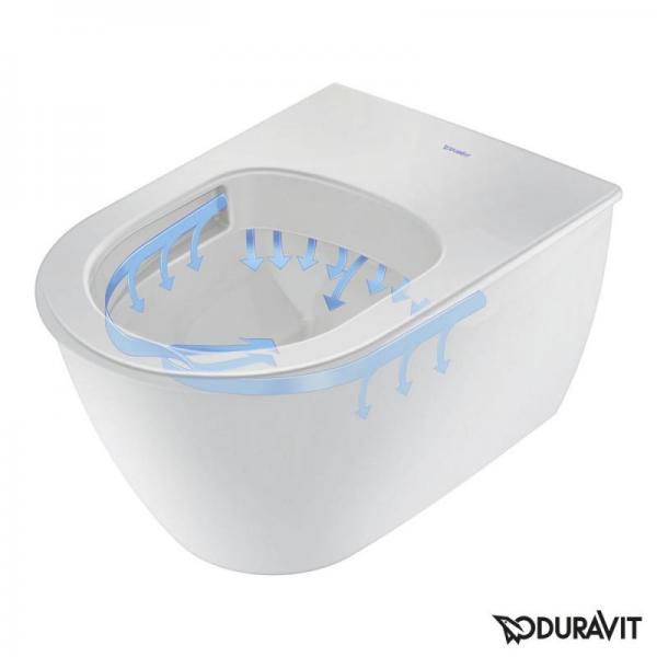 Duravit Darling New Rimless h&aelig;ngesk&aring;l til sensowash s&aelig;de