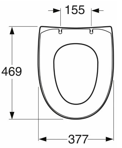 Gustavsberg Nautic 9M24 toilets&aelig;de, hvid