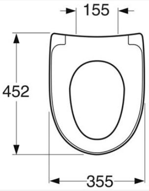 Gustavsberg Nautic toilets&aelig;de m/softclose og quick release - hvid