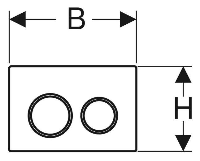 Geberit Omega 20 Round betjeningsplade - Krom/mat krom