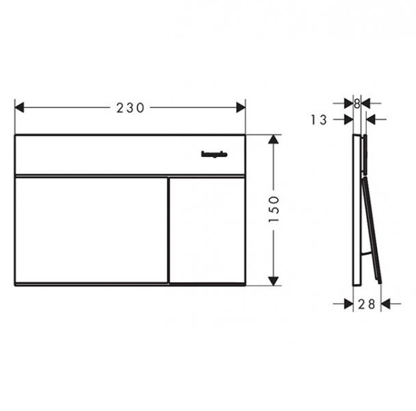 hansgrohe iFrame Element E betjeningsplade - Krom hansgrohe iFrame Element E betjeningsplade - Krom