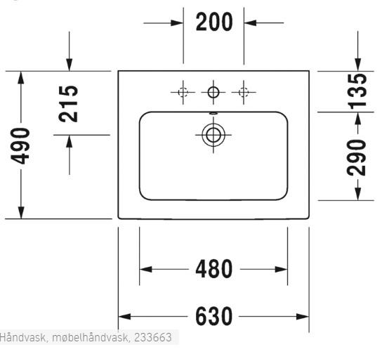 Duravit ME by Starck 63 m&oslash;belvask