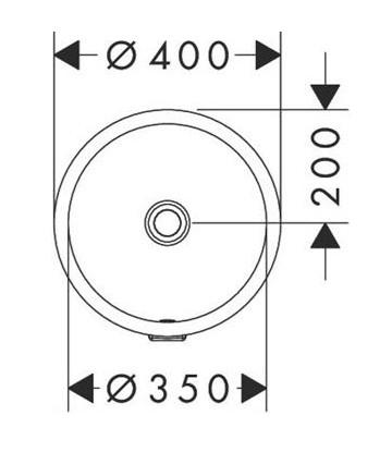 hansgrohe Xuniva S 35 h&aring;ndvask t/underlimning - Med overl&oslash;b - Uden hanehul