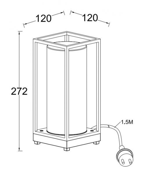 Lutec Tradition Flair udend&oslash;rs bordlampe - Mat sort