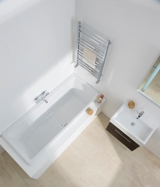 Str&oslash;mberg Quantum badekar t/indbygning - 180 x 80 - 2 rygl&aelig;n