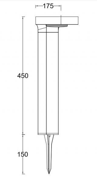 Lutec Diso Solar udendørs standerlampe m/solceller - Grå Lutec Diso Solar udendørs standerlampe m/solceller - Grå
