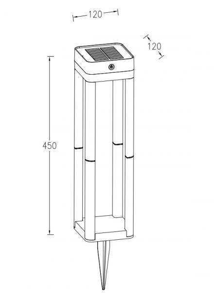 Lutec udend&oslash;rslampe p&aring; spyd m/solceller