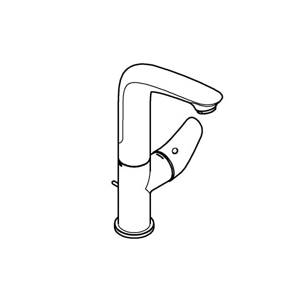 Grohe Eurostyle L h&aring;ndvaskarmatur m/svingtud - Krom