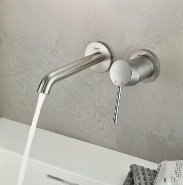 Grohe Essence New armatur til indbygning i v&aelig;g - Supersteel
