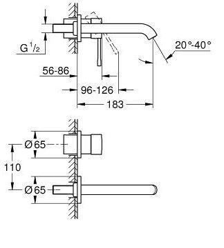 Grohe Essence New armatur til indbygning i væg - Mat sort Grohe Essence New armatur til indbygning i væg - Mat sort
