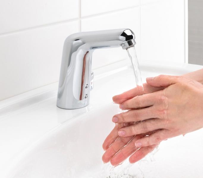 Oras Medipro berøringsfri vandhane m/bluetooth - Batteri Oras Medipro berøringsfri vandhane m/bluetooth - Batteri