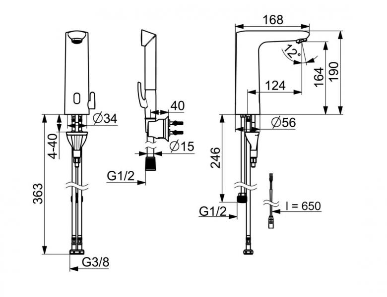 Oras Electra 9362FZ safety ber&oslash;ringsfri vandhane m/h&aring;ndbruser - Krom