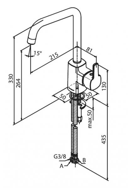 Damixa Pine køkkenbatteri m/høj tud - Mat sort Damixa Pine køkkenbatteri m/høj tud - Mat sort