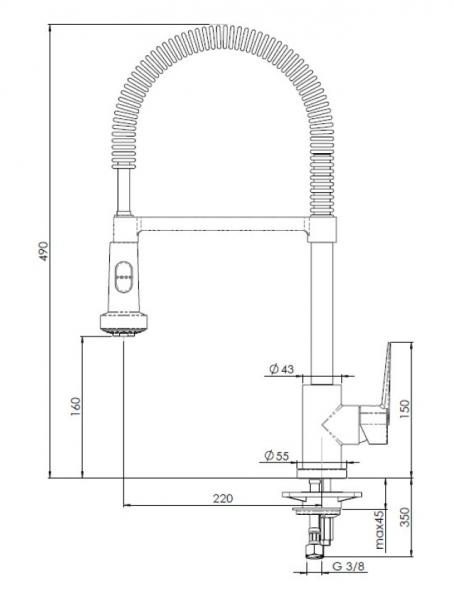Nobili Mood k&oslash;kkenarmatur m/C-tud og udtr&aelig;ksbruser