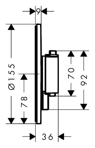 hansgrohe Ecostat Comfort S termostatarmatur til indbygning m/afsp&aelig;rring - 1 udtag - Krom