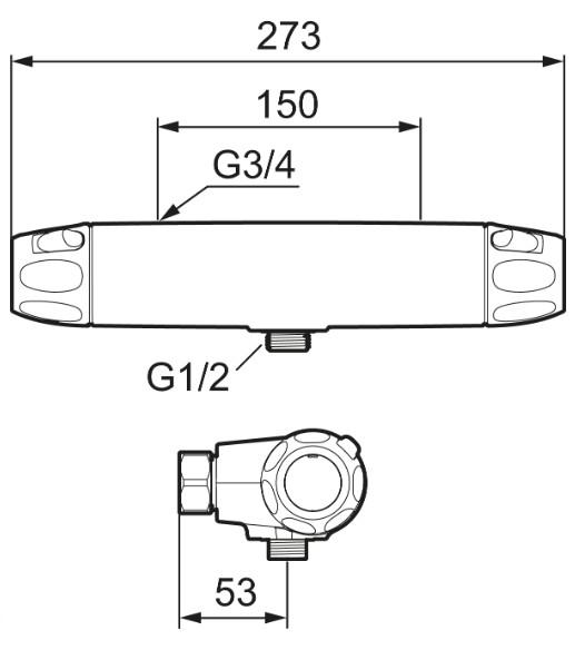 FM Mattsson termostatarmatur 9000XE - Krom FM Mattsson termostatarmatur 9000XE - Krom