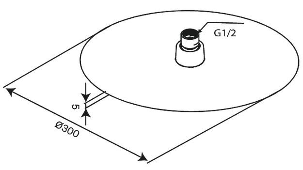 Damixa Iris hovedbruser Eco &Oslash;300 mm - Krom