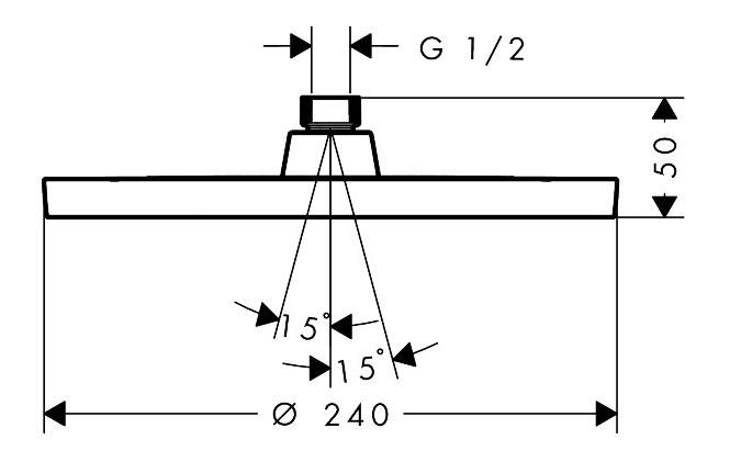 hansgrohe Activera S 240 hovedbruser 1jet m/Ecosmart - Krom