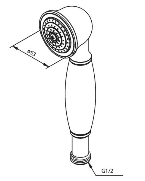 Damixa Tradition h&aring;ndbruser - Poleret messing