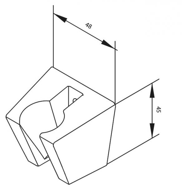Damixa v&aelig;gholder til h&aring;ndbruser - Steel