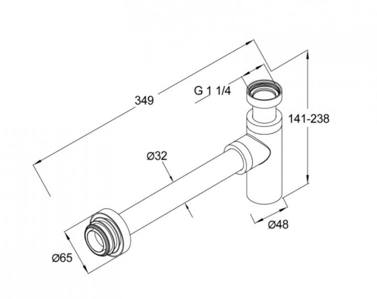 Gustavsberg vandl&aring;s - Krom