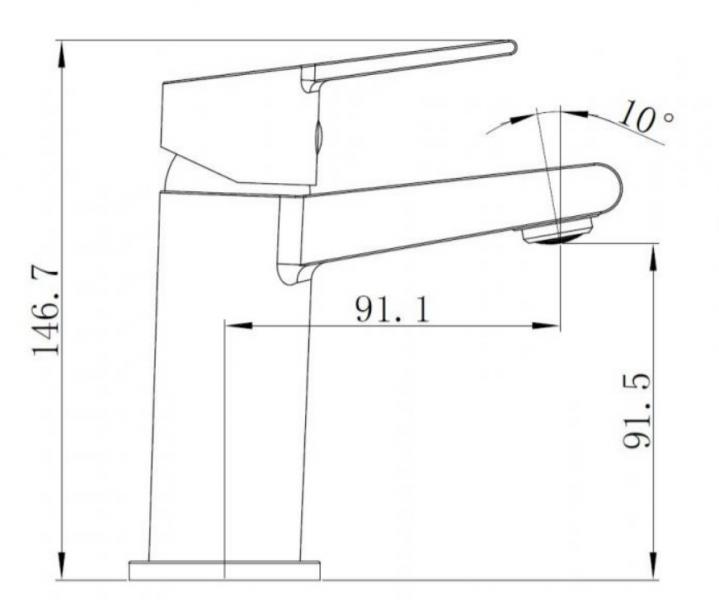 Nortiq h&aring;ndvaskarmatur U/bundventil - Mat sort