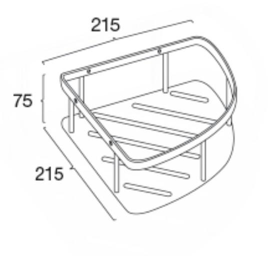 Pressalit hj&oslash;rnehylde - Poleret rustfrit st&aring;l