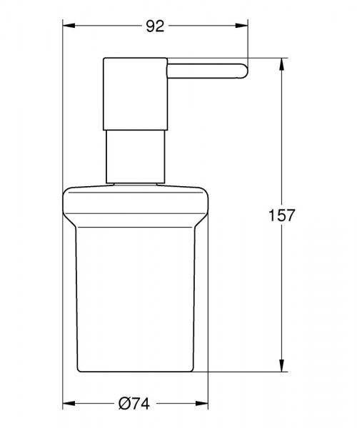Grohe Essentials s&aelig;bedispenser - Poleret hard graphite