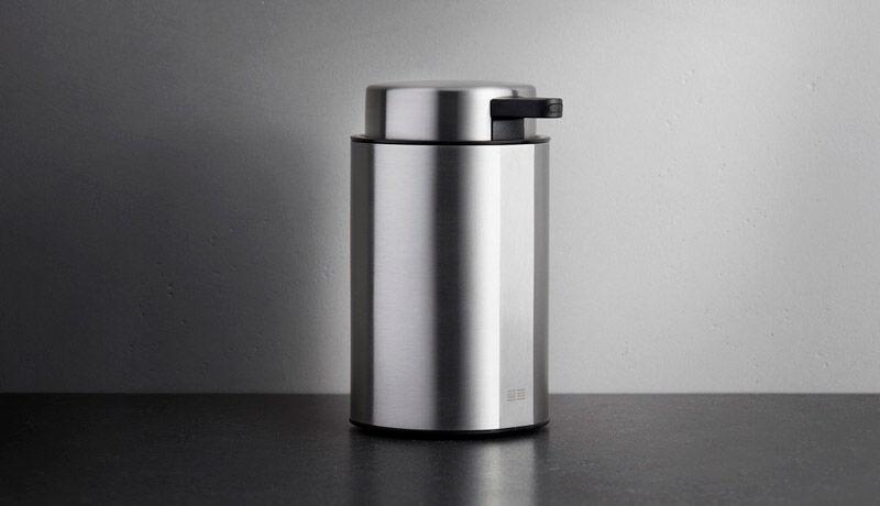 Unidrain ReFrame s&aelig;bedispenser bordmodel - B&oslash;rstet st&aring;l