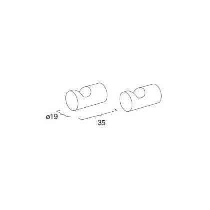 Pressalit Curve håndklædekrog - 2 stk - Børstet messing Pressalit Curve håndklædekrog - 2 stk - Børstet messing