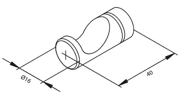 Damixa Silhouet h&aring;ndkl&aelig;dekrog - 2 styk - Poleret messing