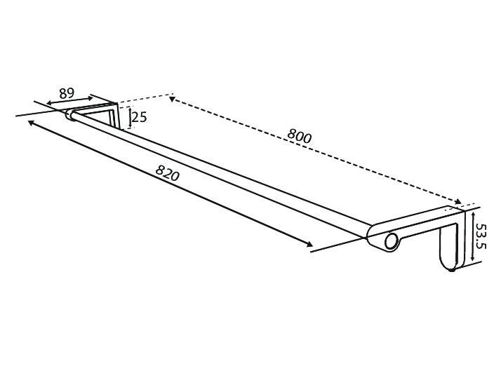 Damixa Zen håndklædestang 800 mm - Krom Damixa Zen håndklædestang 800 mm - Krom