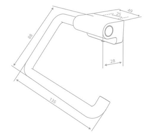 Damixa Zen toiletrulleholder - B&oslash;rstet grafitgr&aring;