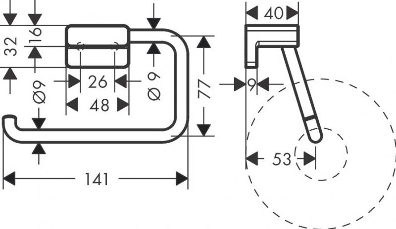 hansgrohe AddStoris papirholder - Krom