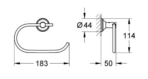Grohe Essentials Authentic toiletpapirholder - Krom Grohe Essentials Authentic toiletpapirholder - Krom