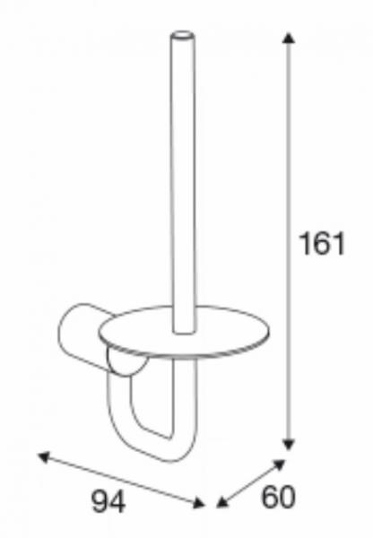Pressalit reservepapirholder - Rustfri st&aring;l