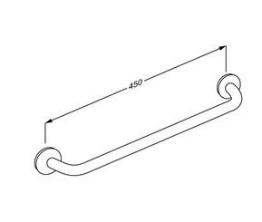 Pressalit PLUS h&aring;ndgreb 450 mm - Hvid