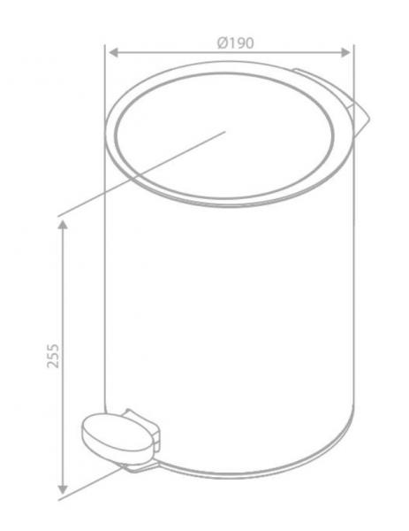Damixa Zen toiletspand m/pedal og SoftClose 3l - Mat sort