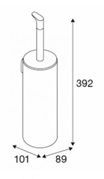 Outlet - Pressalit Style toiletb&oslash;rste t/v&aelig;g eller gulv - B&oslash;rstet st&aring;l/hvid