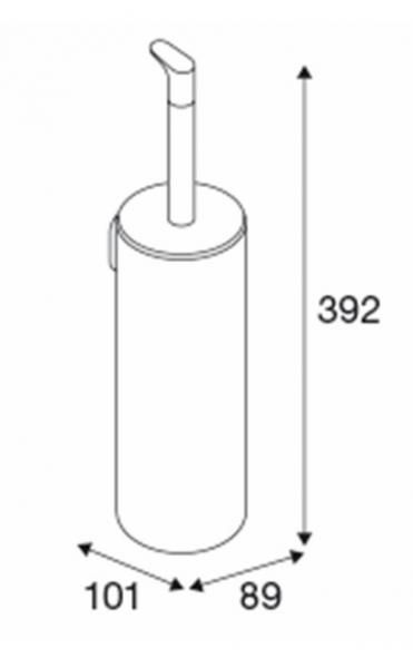 Pressalit Style toiletb&oslash;rste t/v&aelig;g eller gulv - Krom/sort