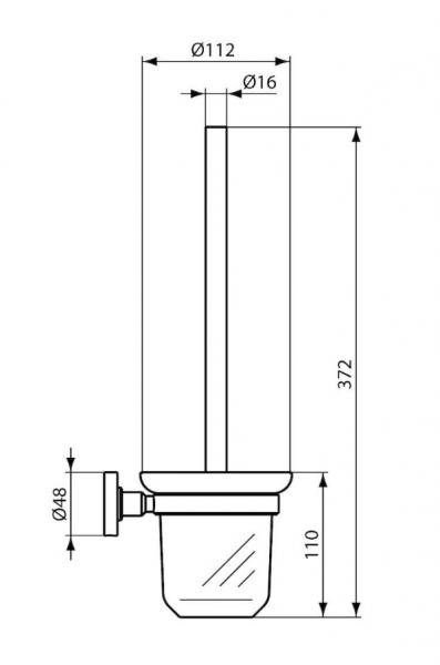 Ideal Standard IOM toiletb&oslash;rste t/v&aelig;g - Matsort