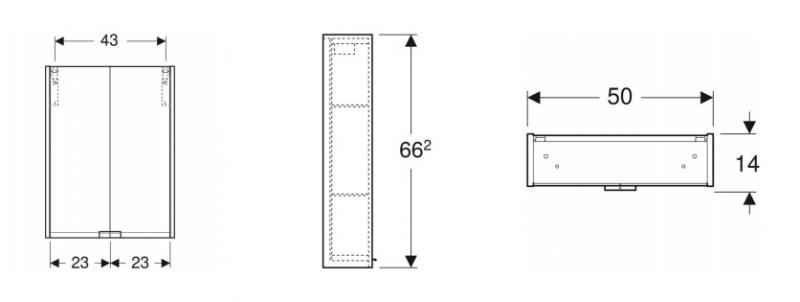 Ifø Option spejlskab BAS 50 - Hvid mat Ifø Option spejlskab BAS 50 - Hvid mat