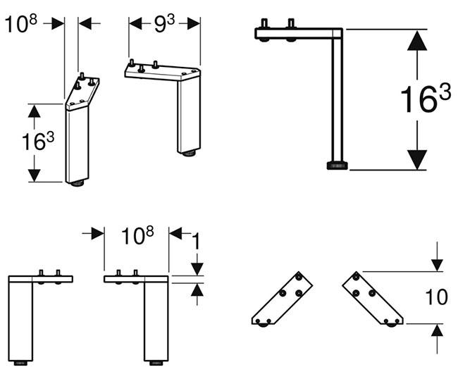 If&ouml; Sense Art st&oslash;tteben 163 mm - S&aelig;t af 2 stk - Hvid