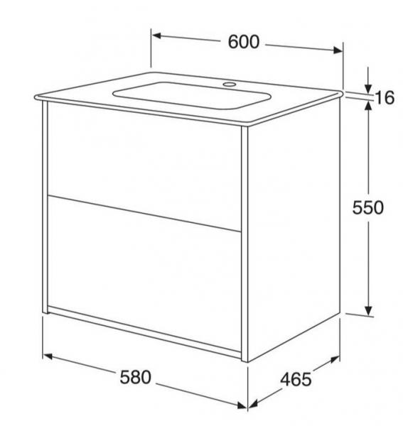 Gustavsberg Artic 60 m&oslash;bels&aelig;t - Hvid